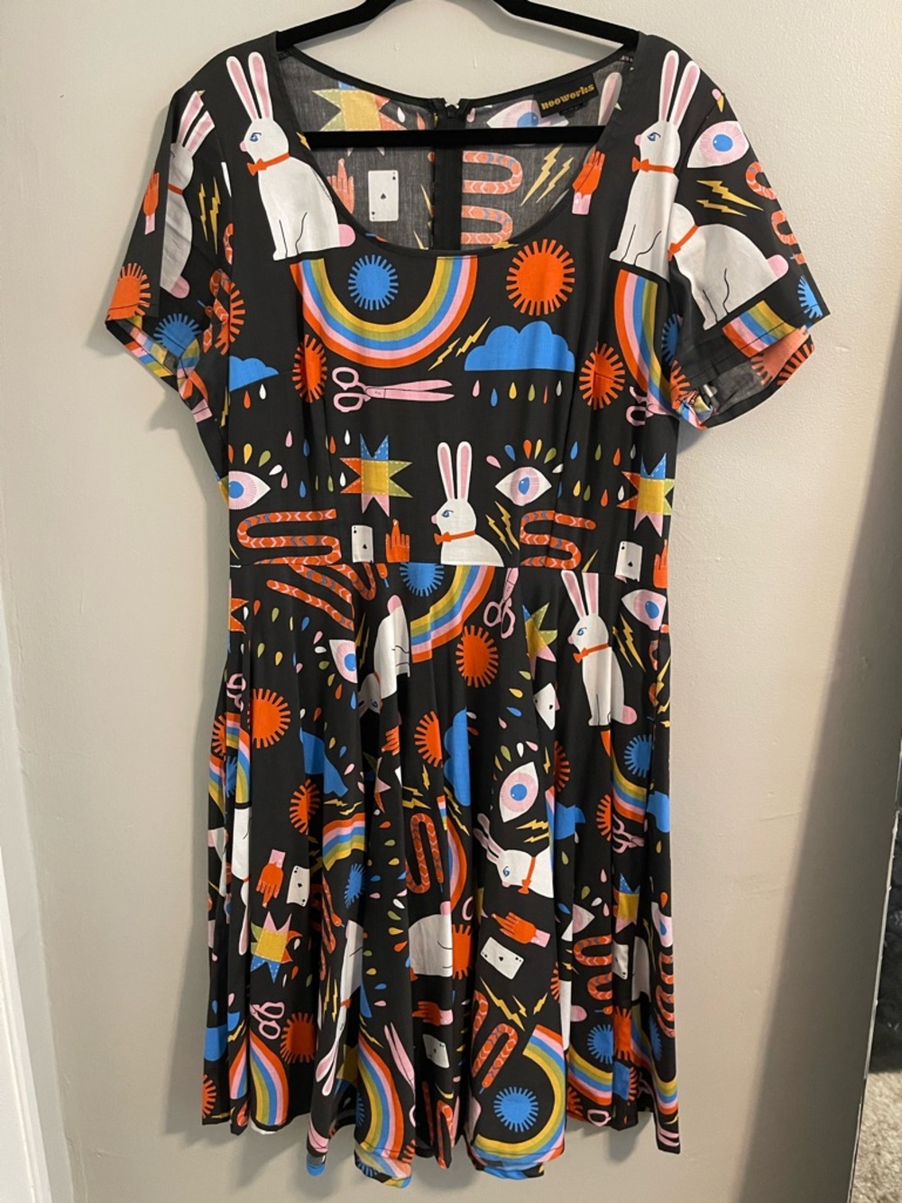 RARE Nooworks Magic Print Loretta Dress XXL